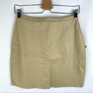 Wilsons Leather 100% Italian Leather Mini Skirt